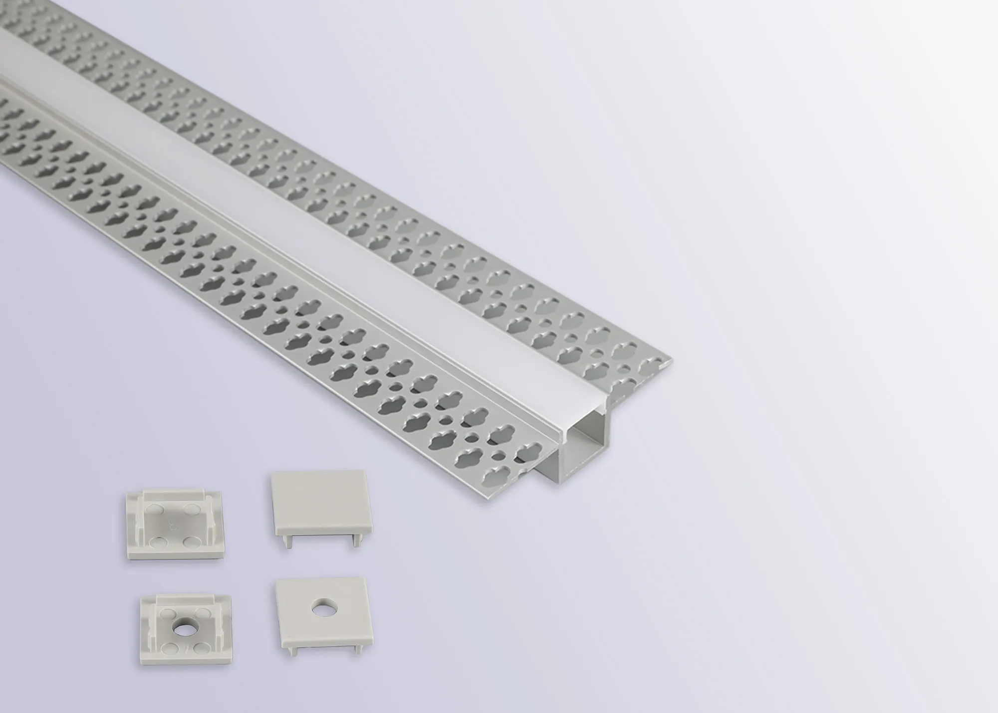 Tiras 2m, 56 x 15mm  Trimless Aluminium Profile With Diffuser And Accessories M8067  Mantra Fusion Tiras LED Profile